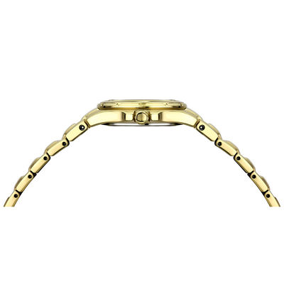 Ladies' Seiko Coutura Solar Diamond Accent Gold-Tone Watch with Mother-of-Pearl Dial (Model: SUT310)