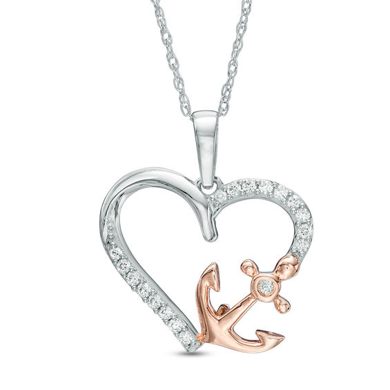 Anchor heart best sale necklace