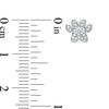 Thumbnail Image 2 of 0.09 CT. T.W. Diamond Paw Print Stud Earrings in 10K White Gold