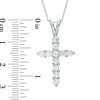 Thumbnail Image 2 of 1.20 CT. T.W. Diamond Cross Pendant in 14K White Gold