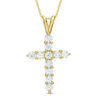 Thumbnail Image 1 of 1.20 CT. T.W. Diamond Cross Pendant in 14K Gold