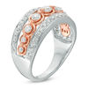 Thumbnail Image 1 of 1.00 CT. T.W. Diamond Nine Stone Anniversary Band in 14K Two-Tone Gold