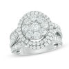 Thumbnail Image 0 of 2.00 CT. T.W. Composite Diamond Frame Split Shank Engagement Ring in 14K White Gold