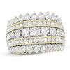 Thumbnail Image 0 of 1.00 CT. T.W. Diamond Multi-Row Anniversary Band in 10K Gold