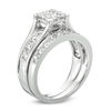 Thumbnail Image 1 of 1.75 CT. T.W. Quad Princess-Cut Diamond Vintage-Style Bridal Set in 14K White Gold