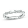 0.12 CT. T.W. Diamond Twist Band in 10K White Gold