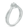 Thumbnail Image 1 of 0.15 CT. T.W. Composite Diamond Crossover Promise Ring in Sterling Silver