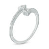 Thumbnail Image 2 of Diamond Accent Arrow Wrap Bypass Ring in Sterling Silver