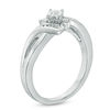 Thumbnail Image 1 of 0.15 CT. T.W. Diamond Three Stone Bypass Promise Ring in Sterling Silver