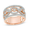 Thumbnail Image 0 of 0.70 CT. T.W. Diamond Art Deco-Inspired Band in 10K Rose Gold