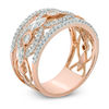 Thumbnail Image 1 of 0.70 CT. T.W. Diamond Art Deco-Inspired Band in 10K Rose Gold