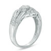 Thumbnail Image 1 of 0.45 CT T.W. Diamond Three Row Bypass Ring in 10K White Gold