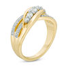 Thumbnail Image 1 of 0.45 CT. T.W. Diamond Layered Crossover Ring in 10K Gold