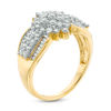 Thumbnail Image 1 of 0.95 CT. T.W. Composite Diamond Marquise Multi-Row Engagement Ring in 10K Gold