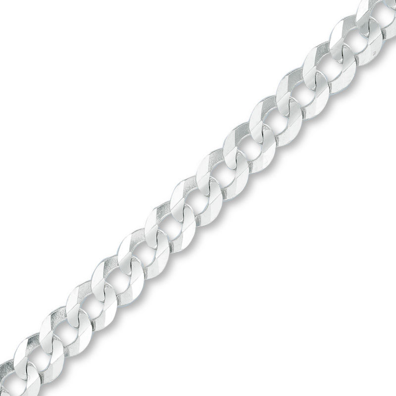 Men's 4.7mm Curb Chain Bracelet in Solid 14K White Gold - 8.0"|Peoples Jewellers