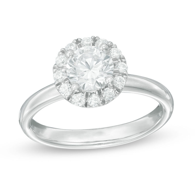 0.95 CT. T.W. Diamond Frame Engagement Ring in 10K White Gold|Peoples Jewellers