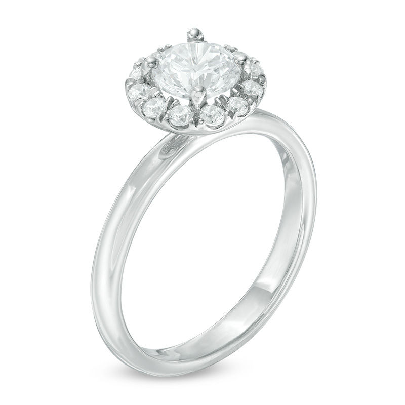 0.95 CT. T.W. Diamond Frame Engagement Ring in 10K White Gold