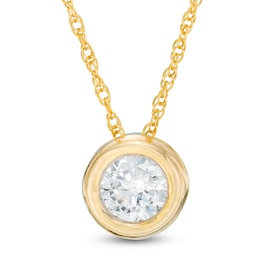 0.70 CT. Diamond Solitaire Pendant in 10K Gold