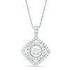 Thumbnail Image 0 of Unstoppable Love™ 0.45 CT. T.W. Diamond Circle in Square Pendant in 10K White Gold