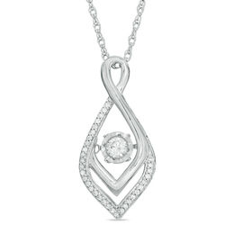 Unstoppable Love™ 0.23 CT. T.W. Diamond Infinity Pendant in 10K White Gold