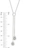 Thumbnail Image 2 of Unstoppable Love™ 0.16 CT. T.W. Diamond Teardrop Bolo Necklace in Sterling Silver - 28"