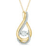 Thumbnail Image 1 of Unstoppable Love™ 0.33 CT. T.W. Certified Canadian Diamond Vintage-Style Swirl Pendant in 10K Gold (I/I2)