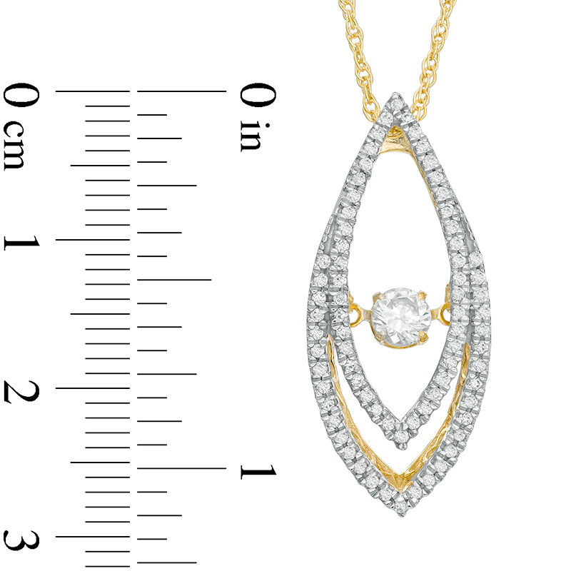 Unstoppable Love™ 0.45 CT. T.W. Diamond Split Marquise Pendant in 10K Gold