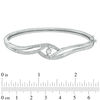 Thumbnail Image 2 of Unstoppable Love™ 0.33 CT. T.W. Diamond Swirl Bangle in Sterling Silver - 7.5"