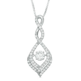 Unstoppable Love™ 0.70 CT. T.W. Diamond Cascading Infinity Drop Pendant in 10K White Gold