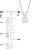 0.50 CT. Certified Canadian Oval Diamond Solitaire Pendant in 14K White Gold (I/I1) - 17"