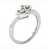 Thumbnail Image 1 of 0.05 CT. T.W. Diamond Double Heart Ring in 10K White Gold
