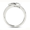 Thumbnail Image 2 of 0.05 CT. T.W. Diamond Double Heart Ring in 10K White Gold