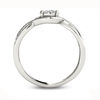 Thumbnail Image 2 of 0.25 CT. T.W. Composite Diamond Frame Twist Bypass Promise Ring in 10K White Gold