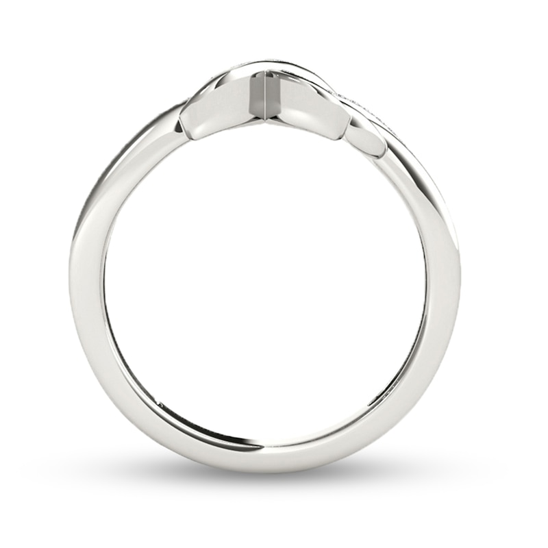 0.08 CT. T.W. Diamond "X" Ring in 10K White Gold