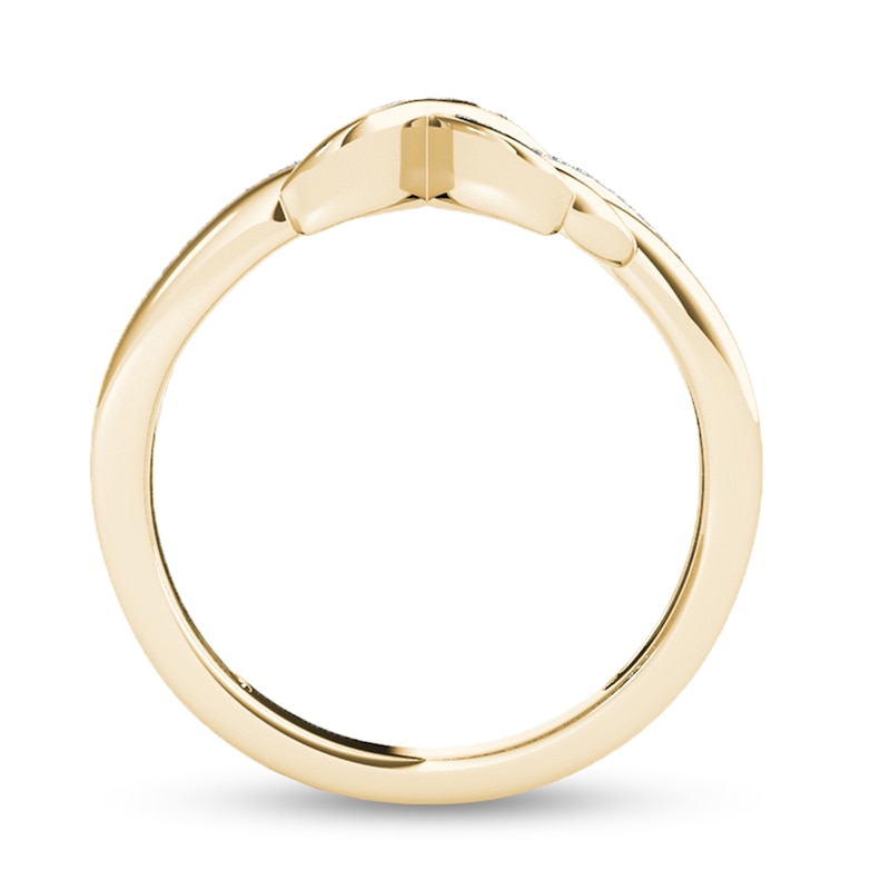 0.08 CT. T.W. Diamond "X" Ring in 10K Gold