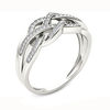Thumbnail Image 2 of 0.18 CT. T.W. Diamond Loose Braid Ring in 10K White Gold