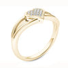 0.04 CT. T.W. Diamond Heart Promise Ring in 10K Gold