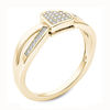 Thumbnail Image 1 of 0.09 CT. T.W. Composite Diamond Tilted Heart Split Shank Ring in 10K Gold