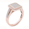 Thumbnail Image 1 of 0.50 CT. T.W. Composite Diamond Rectangle Frame Ring in 10K Rose Gold