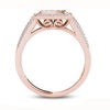 Thumbnail Image 2 of 0.50 CT. T.W. Composite Diamond Rectangle Frame Ring in 10K Rose Gold