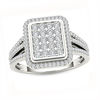 Thumbnail Image 0 of 0.50 CT. T.W. Composite Diamond Rectangle Frame Ring in 10K White Gold