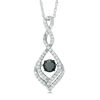 Thumbnail Image 0 of Unstoppable Love™ 0.70 CT. T.W. Enhanced Black and White Diamond Cascading Infinity Pendant in 10K White Gold
