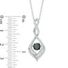 Thumbnail Image 1 of Unstoppable Love™ 0.70 CT. T.W. Enhanced Black and White Diamond Cascading Infinity Pendant in 10K White Gold