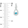 Thumbnail Image 1 of Unstoppable Love™ 0.45 CT. T.W. Enhanced Blue and White Diamond Infinity Drop Earrings in Sterling Silver