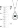 Thumbnail Image 1 of Unstoppable Love™ 0.18 CT. T.W. Enhanced Black and White Diamond Teardrop Pendant in Sterling Silver