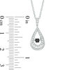 Unstoppable Love™ 0.18 CT. T.W. Enhanced Black and White Diamond Teardrop Pendant in Sterling Silver