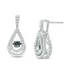 Thumbnail Image 0 of Unstoppable Love™ 0.30 CT. T.W. Enhanced Black and White Diamond Pear-Shaped Drop Earrings in Sterling Silver