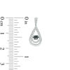 Thumbnail Image 1 of Unstoppable Love™ 0.30 CT. T.W. Enhanced Black and White Diamond Pear-Shaped Drop Earrings in Sterling Silver