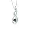 Thumbnail Image 0 of Unstoppable Love™ 0.09 CT. T.W. Enhanced Black and White Diamond Cascading Infinity Pendant in Sterling Silver