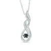 Thumbnail Image 1 of Unstoppable Love™ 0.09 CT. T.W. Enhanced Black and White Diamond Cascading Infinity Pendant in Sterling Silver